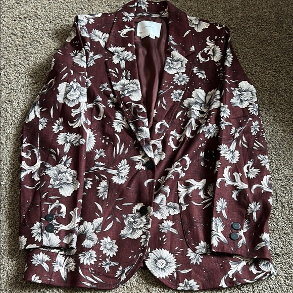 Anthropologie Tops - By‎ Anthropologie Printed Linen Blazer